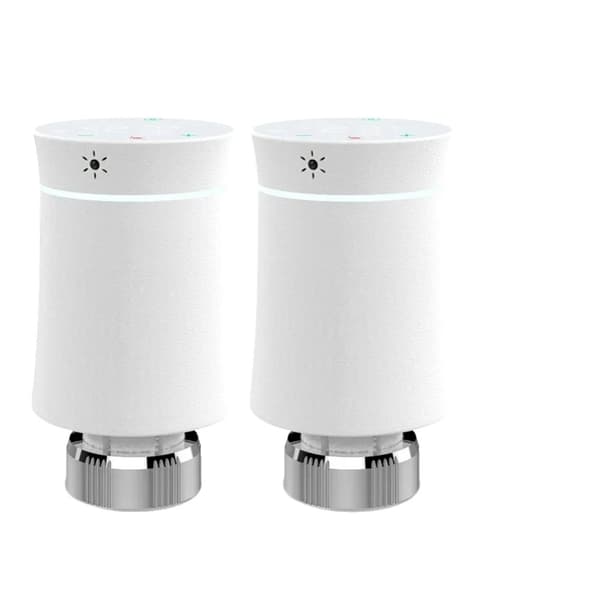 Älykäs TRV-radiatoriventtiili, ohjelmoitava termostaatti, ääniohjaus,2PCS Valkoinen Venttiili
