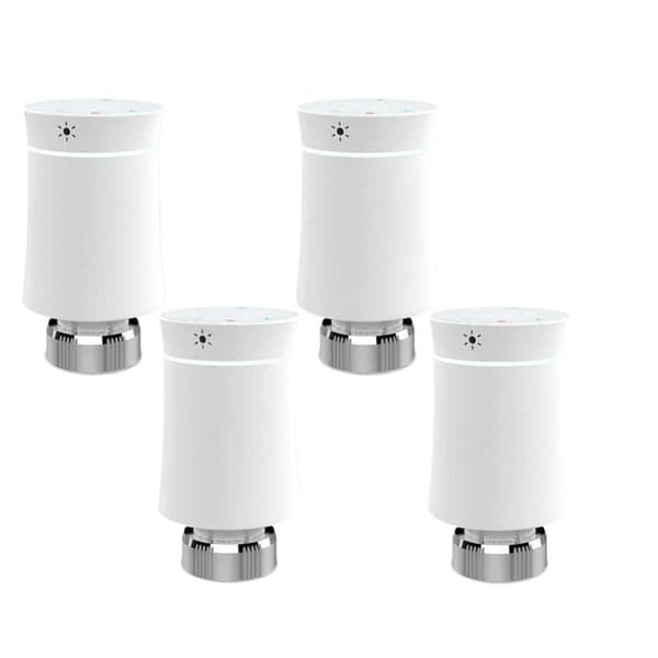 Älykäs TRV-radiatoriventtiili, ohjelmoitava termostaatti, ääniohjaus,4PCS Valkoinen Venttiili