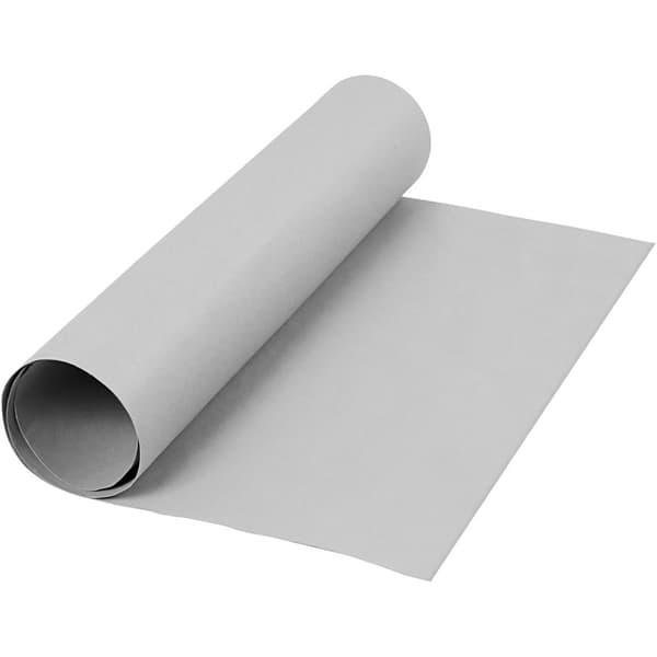 Läderpapper - B: 50 cm - Tjocklek 0,55 mm - Grå - 1 m