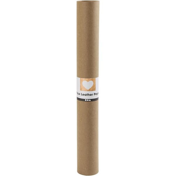 Läderpapper - B: 50 cm - Tjock 0,55 mm - Mörkbrun - 1 m