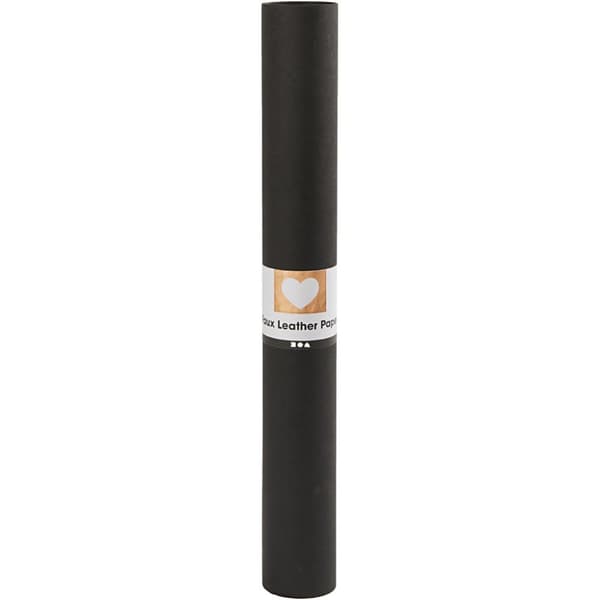 Läderpapper - B: 50 cm - Tjocklek 0,55 mm - Svart - 1 m