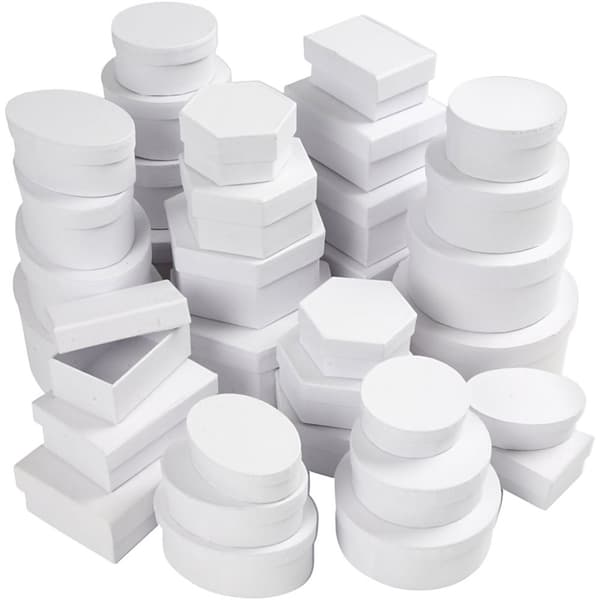 Pappaskar - Dia. 5,5 - 16 cm - Vit - 168 st