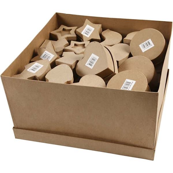 Storpack Pappaskar - Mixade Former - 6-11 cm - 63 st