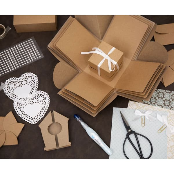 Exploding Box - H: 12 cm - Natur - Presentask