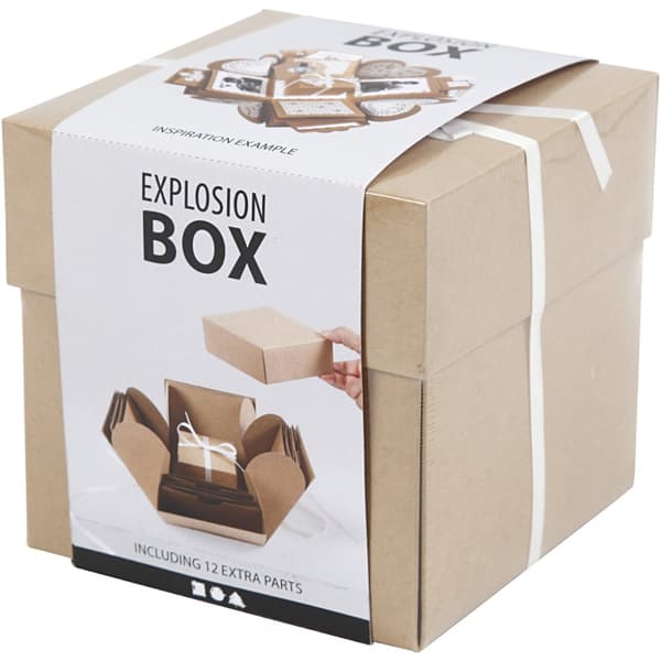 Exploding Box - H: 12 cm - Natur - Presentask