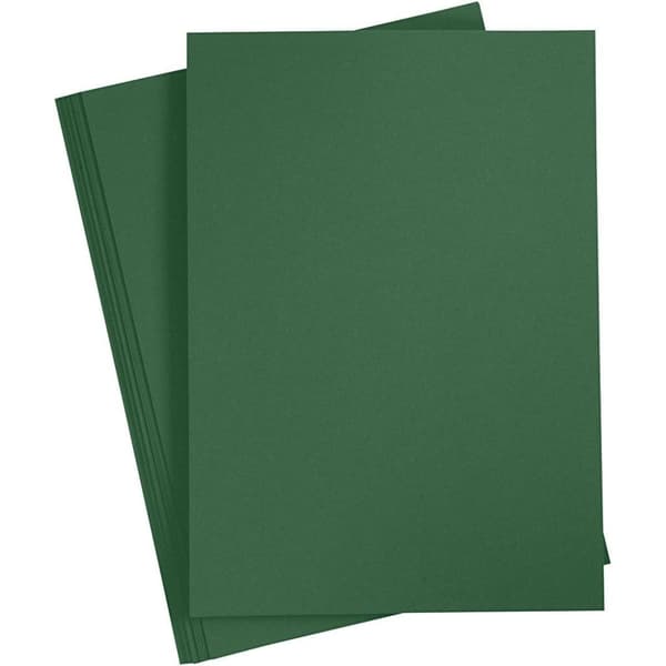 Färgad kartong - A2 - 420 x 600 mm - 180 g - Grangrön - 100 ark