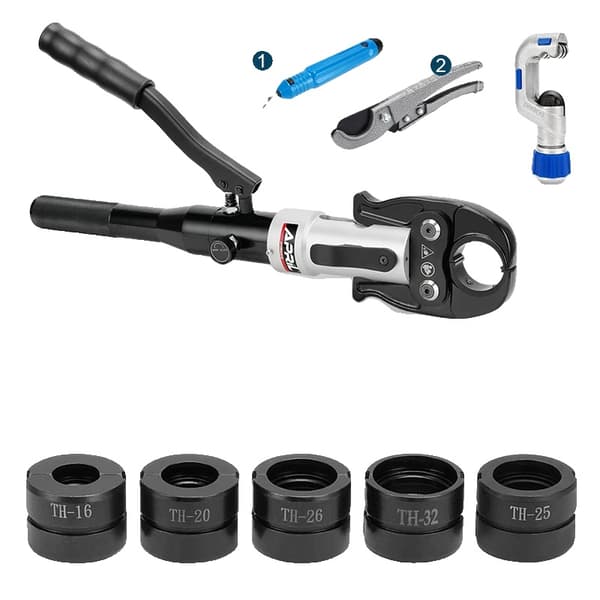 Hydraulinen puristustyökalusarja, alumiiniseosmateriaali, pyörivä pää, TH16 20 25 26 32mm