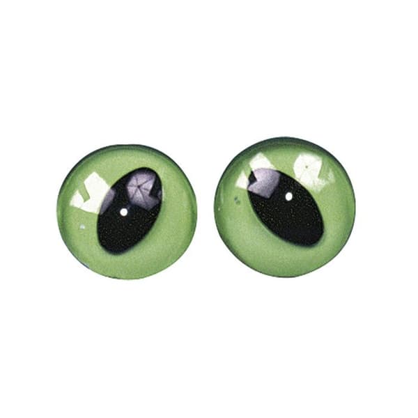 Syd av katt att sy Grön och svart 14mm 4 stycken