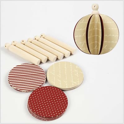 Kulornament - dia. 8,5 cm - 180 g - 6 mixade