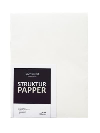 Linnepapper (Strukturpapper) A4 Vitt 120 gram, syrafritt, 40 ark/fp