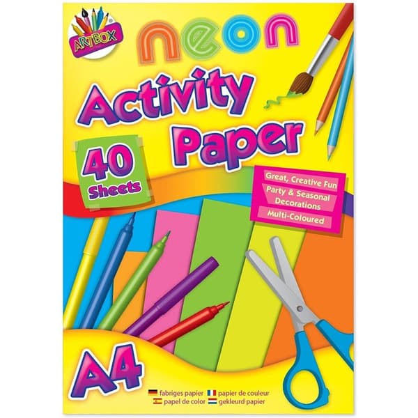 ArtBox Neon A4-papir (pakke med 40 stk.) Multicoloured A4