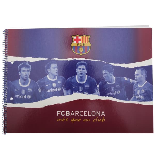 FC Barcelona Official 20 Page Football Crest Art/Drawing Sketch Pad Scarlet/Blue One Size