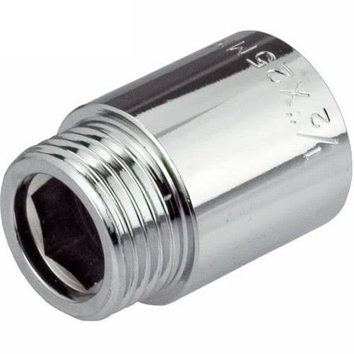 Forlænger i forkromet messing 1/2" 50 mm