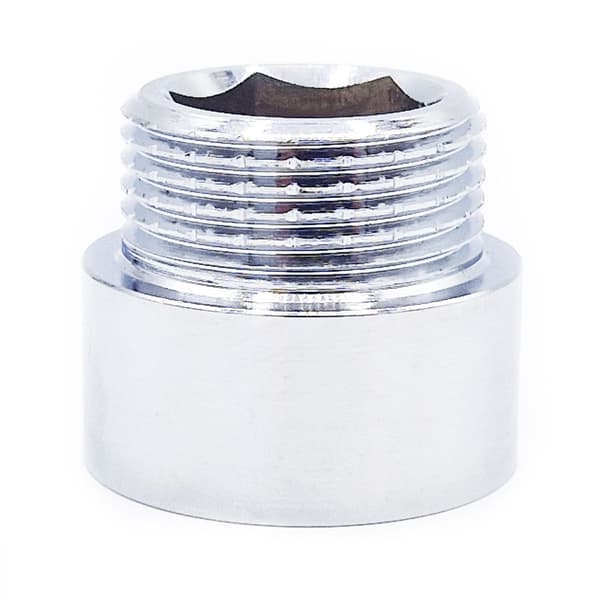Kromattu messinkijatko 3/4"" 15 mm