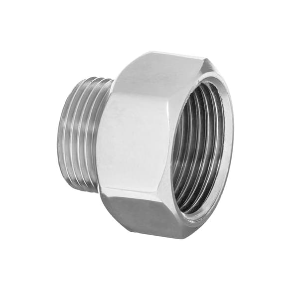 Forkromet messing reduktionskobling 1/2"x3/8"" GW/MZ