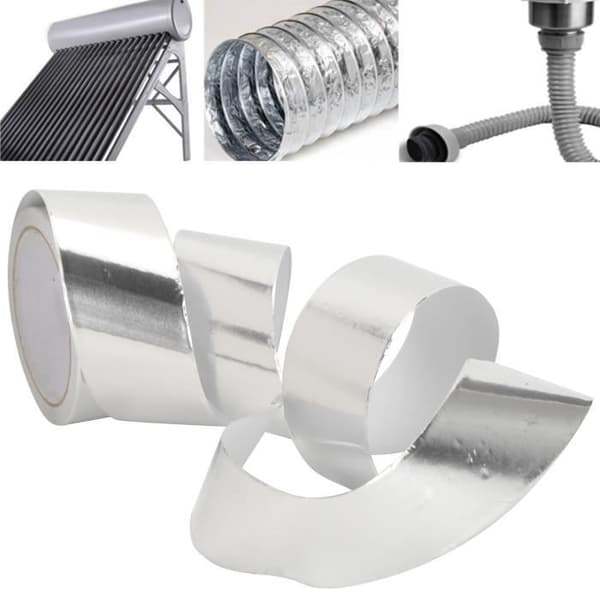 HURRISE Värmebeständig vattentät aluminiumfolietejp - Vit - Silver