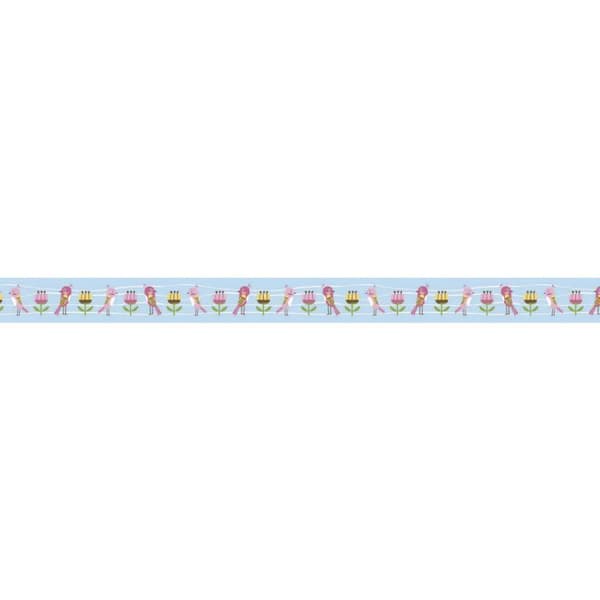 Tygband: Fåglar och blommor - 15 mm - Rayher