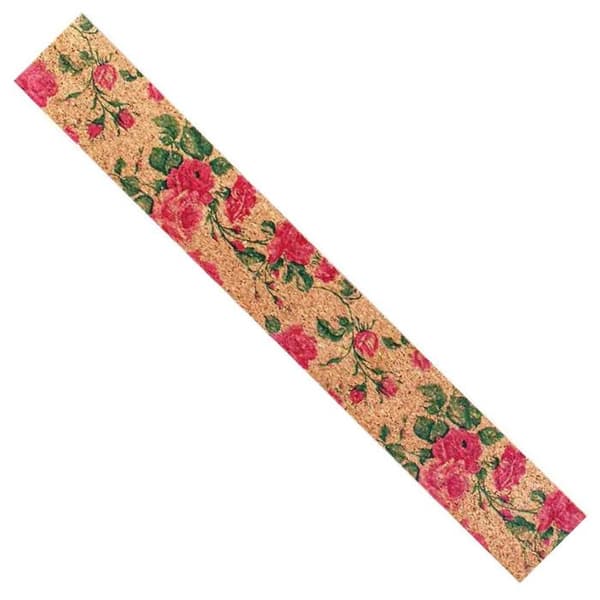 Korkband Flerfärgade blommor 2,5 cm 2 m