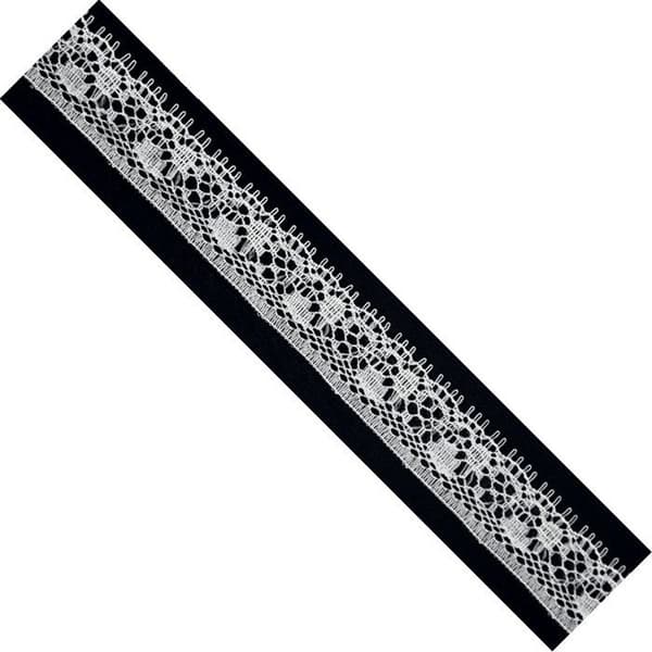 Spetsband - DTM - 15 mm x 5 m - Vit - Textil - Dekorativt band