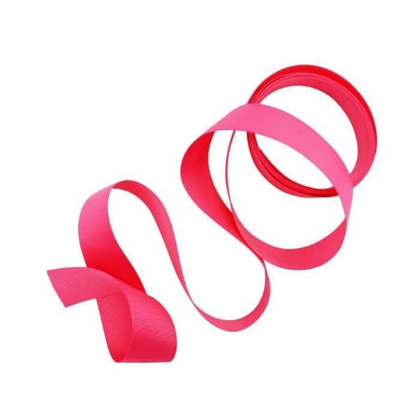 Grosgrainband - MegaCrea DIY - Fluorescerande rosa - 3 cm - Fosforescerande - Presentförpackning