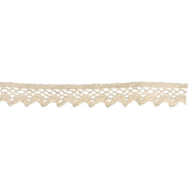 Beige bomullsdentelleband 3m