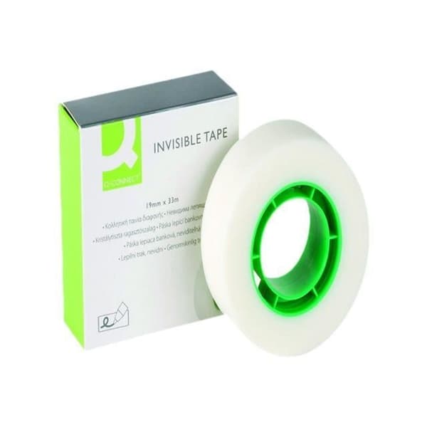 Q-CONNECT Skrivbordstejp 19 mm x 33 m genomskinlig polypropylene