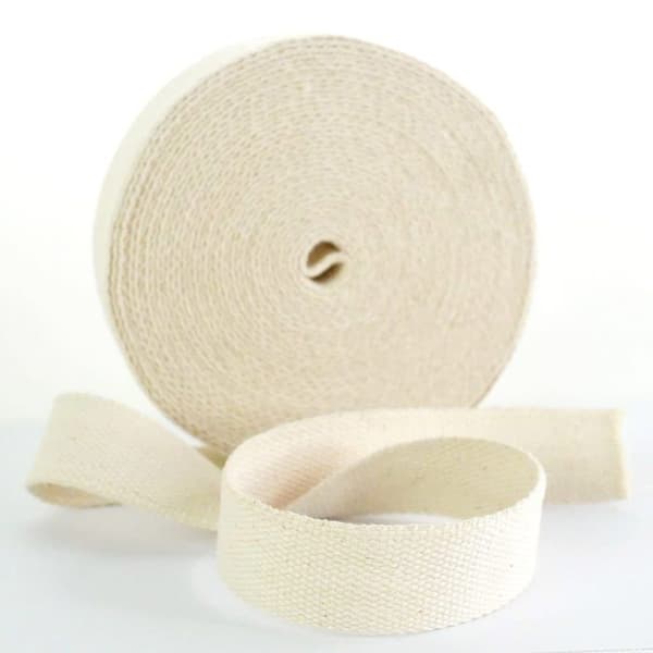 Ribbonwork - spole med Trimz-band - Trimz300 - 10 m rulle med 25 mm ecru bomullsband, Ecru, 10m x 25mm, Set pieces