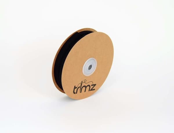 Band - spole med Trimz-band - TCBLK2020-Col3 - Svart bias 20 m x 20/10/10 mm