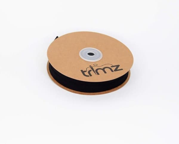Band - spole med Trimz-band - TCBLK2020-Col3 - Svart bias 20 m x 20/10/10 mm
