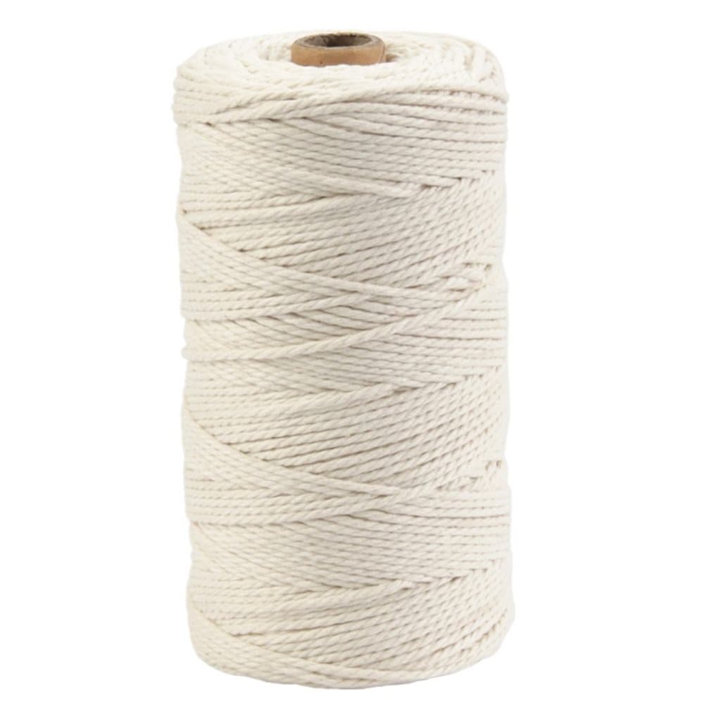 Bomullssnöre 1 rulle Beige 100 m/2 mm