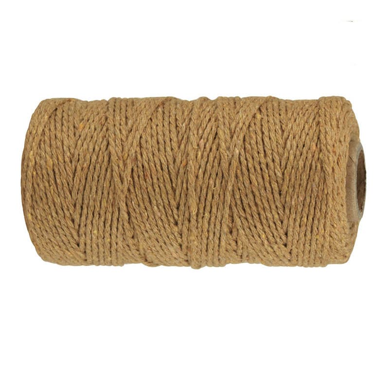 Bomullssnöre 1 rulle Brun 100 m/3 mm