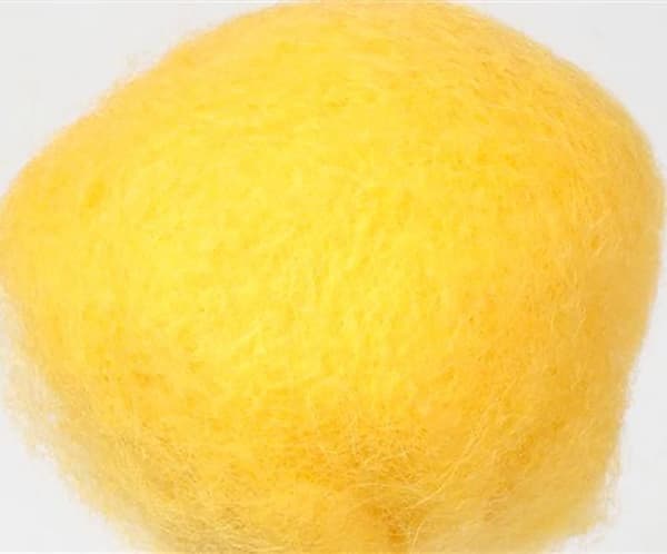 Kardad ull 250g gul