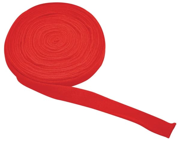 Tubstickat tyg 6cmx10m röd
