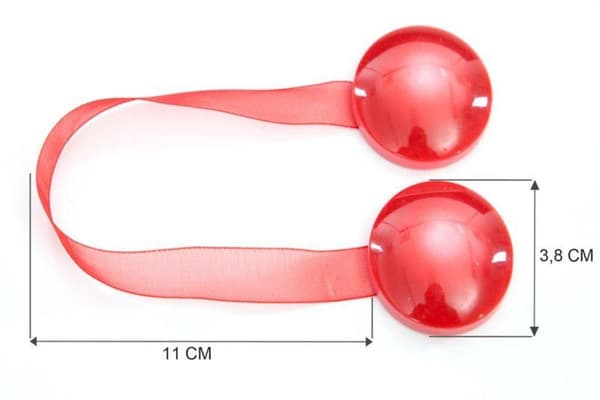 DEKORATIV NÅL MED MAGNET 11 CM RØD