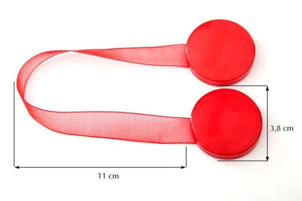 11 CM PUNAINEN MAGNEETILLA KORISTEELLINEN TAPA
