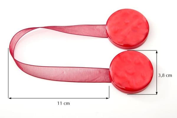 DEKORATIV NÅL MED MAGNET 11 CM BURGUNDY