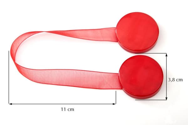 DEKORATIV NÅL MED MAGNET 11 CM RÖD