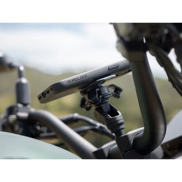 Stödmoto med gängad stag - QUAD LOCK - Pro - Svart anodiserad aluminium - Justerbar 135° - Elegant design