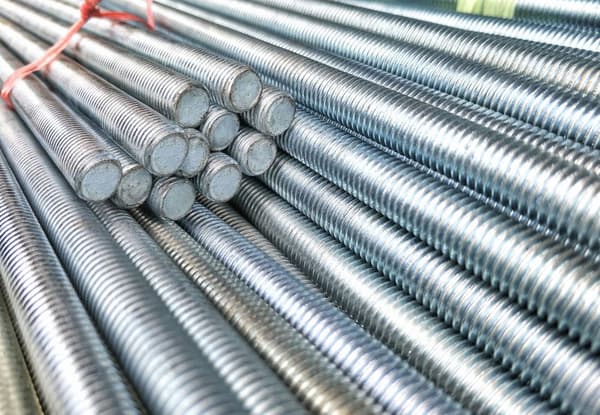 Gängstång M30 x 1000 mm, hållfasthetsklass 8.8 av stål, DIN 976, 5 stycken