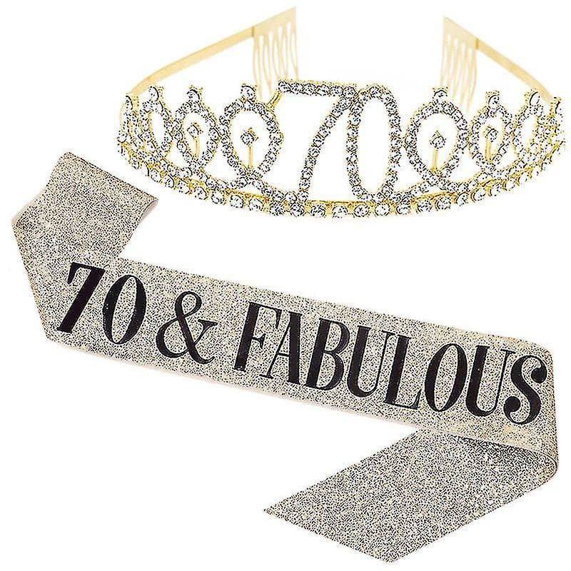 '70 And Fabulous' Sa och Rhinestone Tiara Set