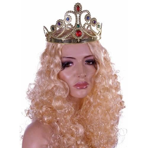 Drottningkrona - PTIT CLOWN - Guld och färgade stenar - Modeaccessoar