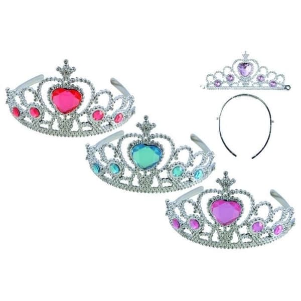 Prinsessdiadem i Plast - 3 Assorterande Modeller