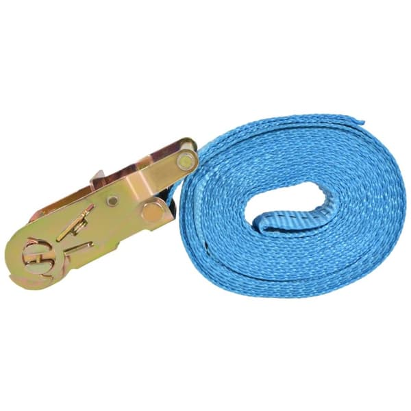 vidaXL Lastspännare med spärr 4 st 2 ton 6mx38mm blå