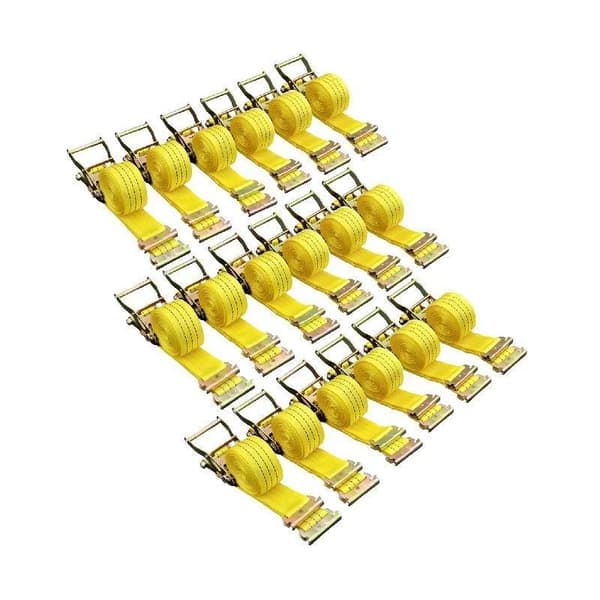 10st 3,66mx5cm E-track spärrrem, 2000kg brotthållfasthet, högkvalitativt material, enhands längdjustering, lätt att använda