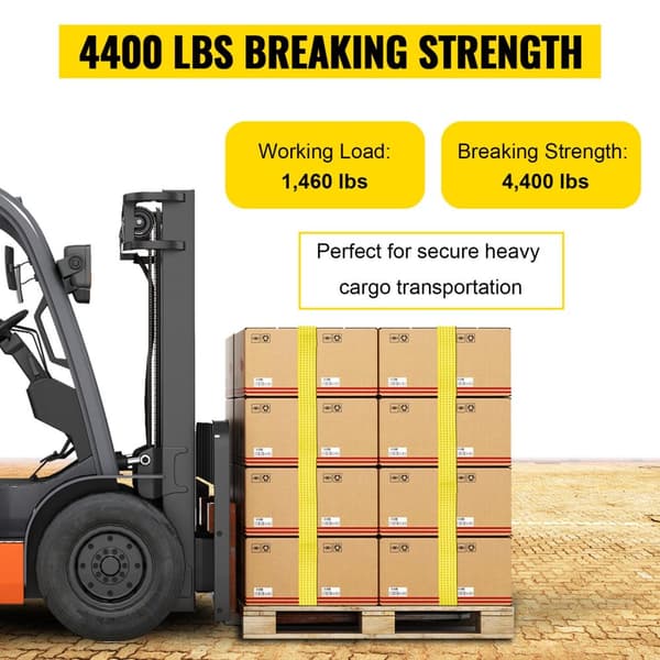 8st 4,57mx5cm E-track spärrrem, 2000kg brotthållfasthet, högkvalitativt material, enhands längdjustering, lätt att använda