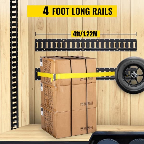 4st 4ft universell E-Track fästskena med standard 1"x2.5" spår, hållbar, hög kompatibilitet, lätt att installera och använda