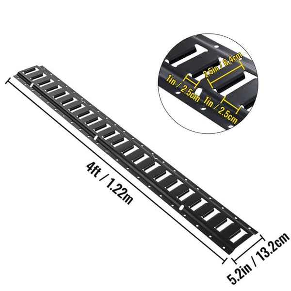 4st 4ft universell E-Track fästskena med standard 1"x2.5" spår, hållbar, hög kompatibilitet, lätt att installera och använda