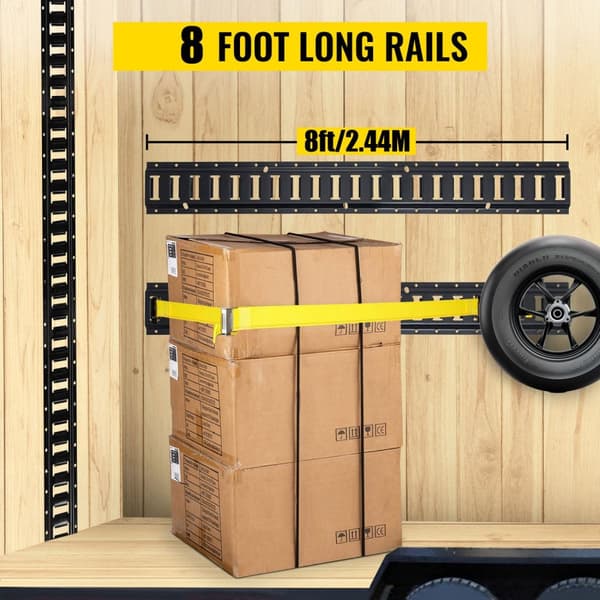 30st 8ft universell E-Track fästskena kit, med standard 1"x2.5" spår, hållbar, hög kompatibilitet, lätt att installera och använda