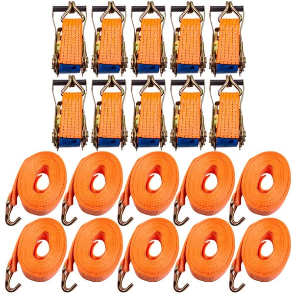 Heavy-Duty Ratchet Stropper, 10m Længde, 5000kg Surringskapacitet, Holdbart Polyester Materiale