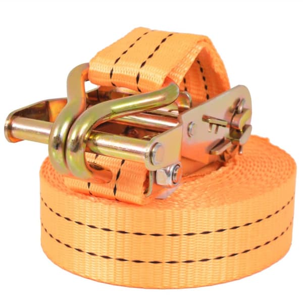 Lastspännare med spärr 4 st 1 ton 6mx38mm orange